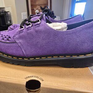 Dr Martens Ramsey Woven Suede Creepers Purple Mens Size 12 US NEW RARE